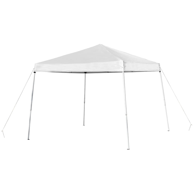Allyson 8'x8' White Outdoor Pop Up Event Slanted Leg Canopy Tent w/Carry Bag iHome Studio