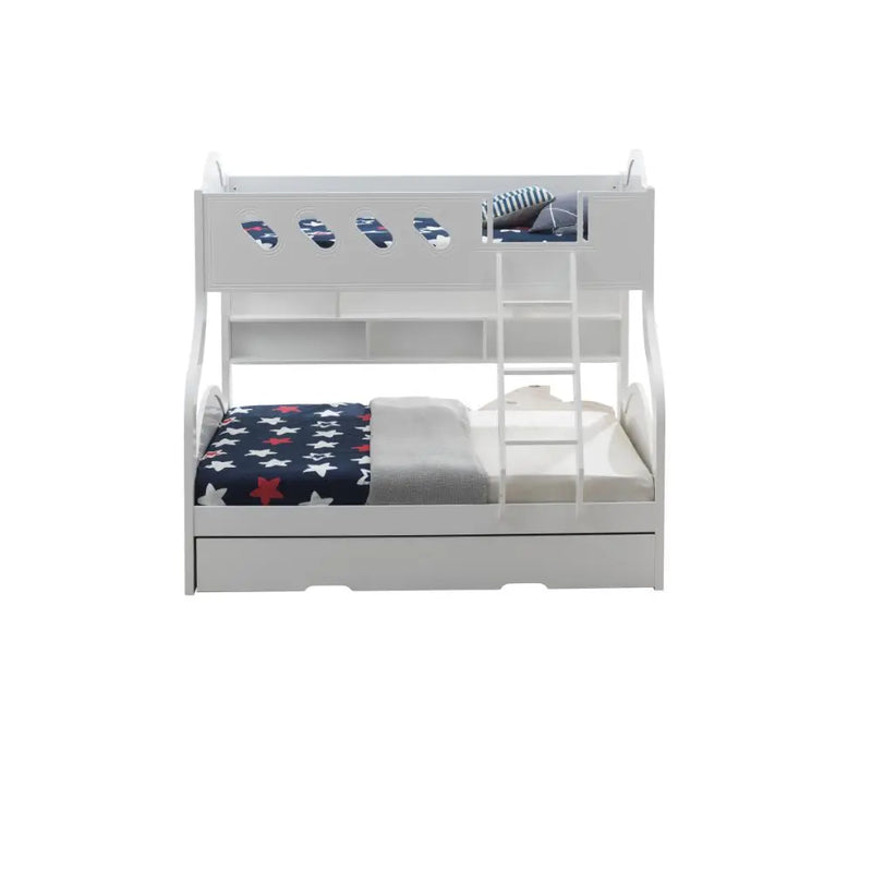 Amaia Twin/Full Bunk Bed, White iHome Studio