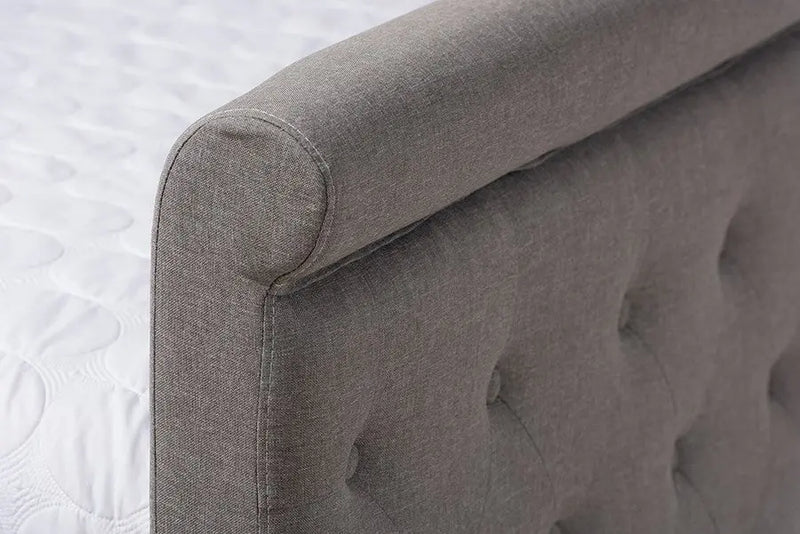 Amaya Grey Fabric Upholstered Daybed (Queen) iHome Studio