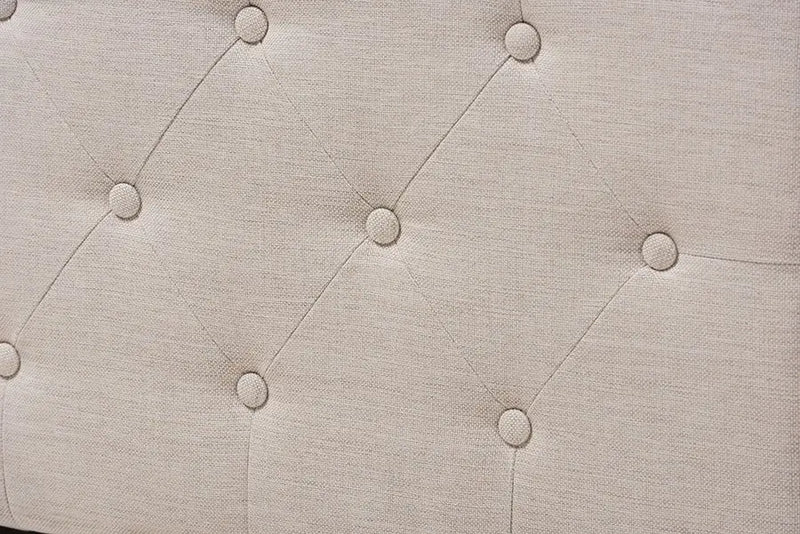 Amaya Light Beige Fabric Upholstered Daybed (Full) iHome Studio