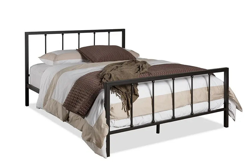 Amy Antique Dark Bronze Iron Metal Platform Bed (Full) iHome Studio