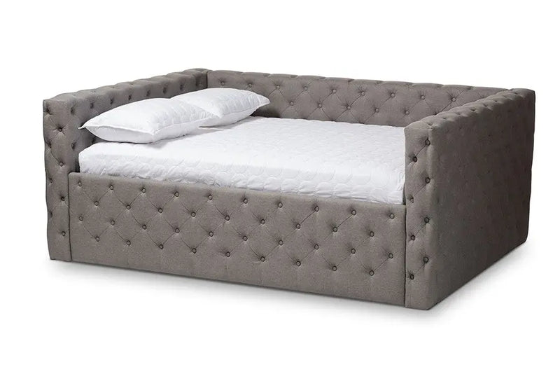 Anabella Grey Fabric Upholstered Daybed (Queen) iHome Studio