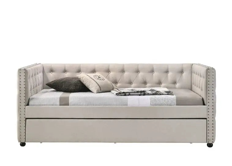 Anderson Full Daybed & Trundle, Beige Fabric iHome Studio