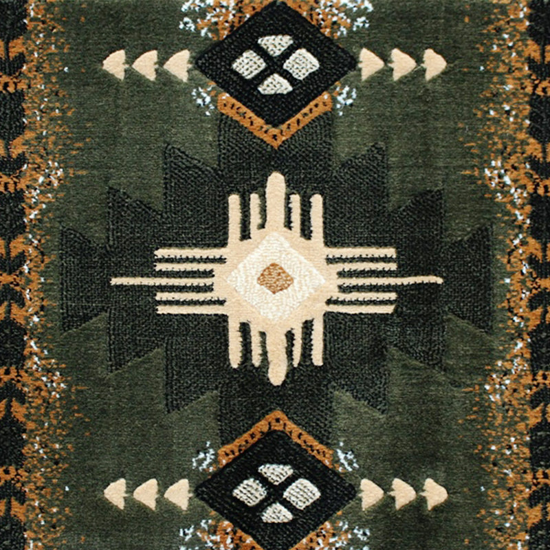 Angie Collection 2' x 3' Sage Traditional Southwestern Style Area Rug - Olefin Fibers with Jute Backing iHome Studio