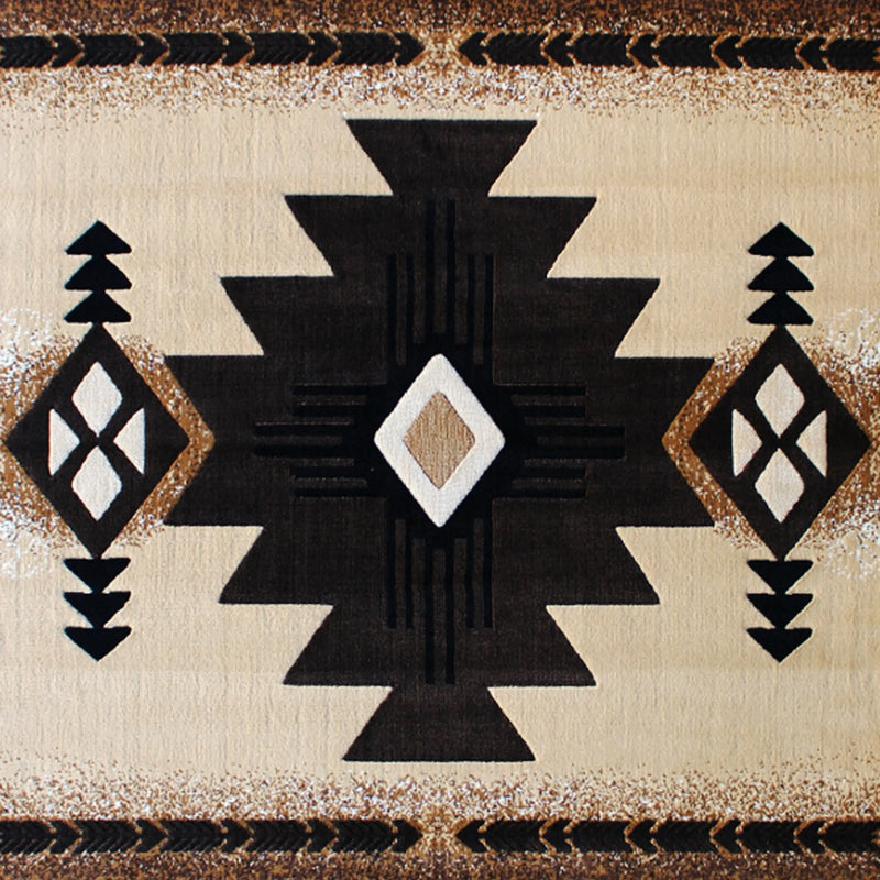 Angie Collection 5' x 7' Brown Traditional Southwestern Style Area Rug - Olefin Fibers with Jute Backing iHome Studio