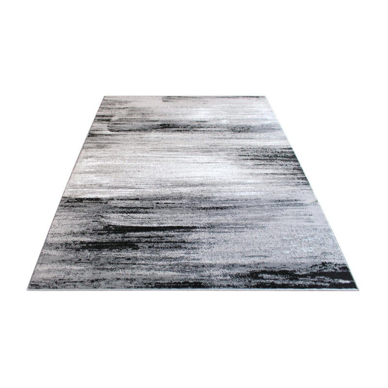 Angie Collection 5' x 7' Gray Scraped Design Area Rug - Olefin Rug with Jute Backing iHome Studio