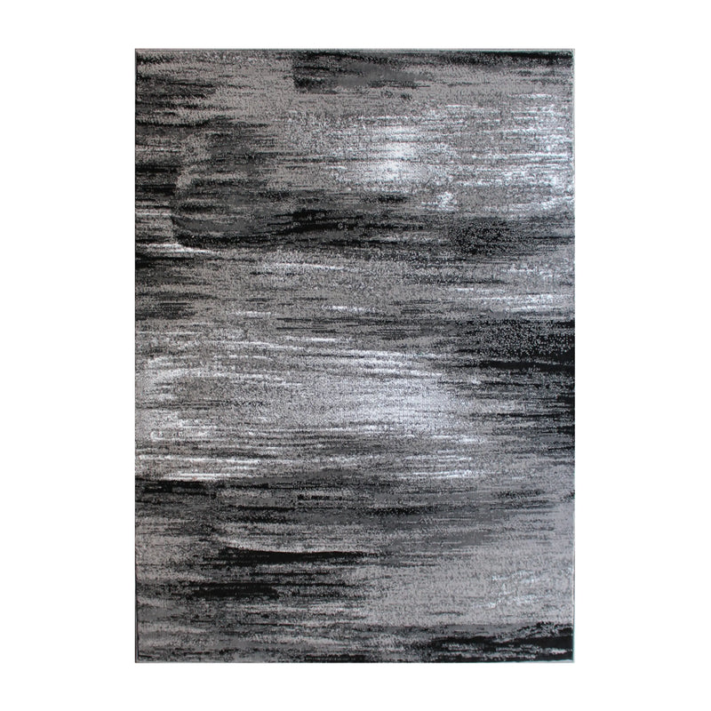 Angie Collection 6' x 9' Gray Scraped Design Area Rug - Olefin Rug with Jute Backing iHome Studio
