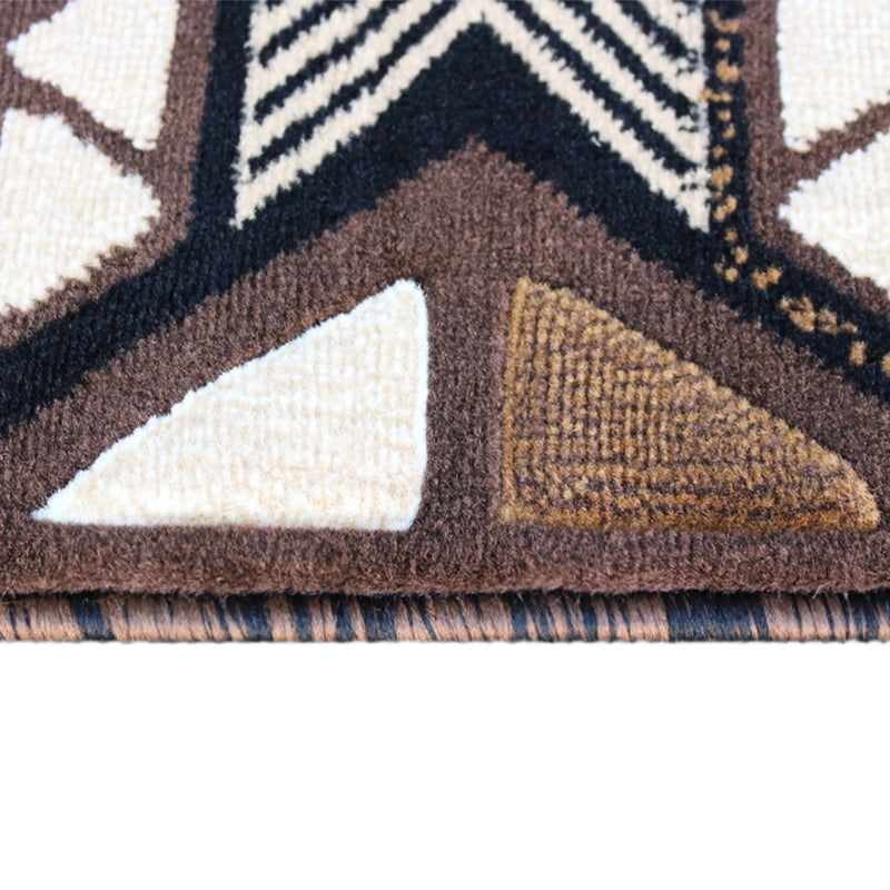 Angie Collection 8' x 10' Chocolate Traditional Southwestern Style Area Rug - Olefin Fibers with Jute Backing iHome Studio