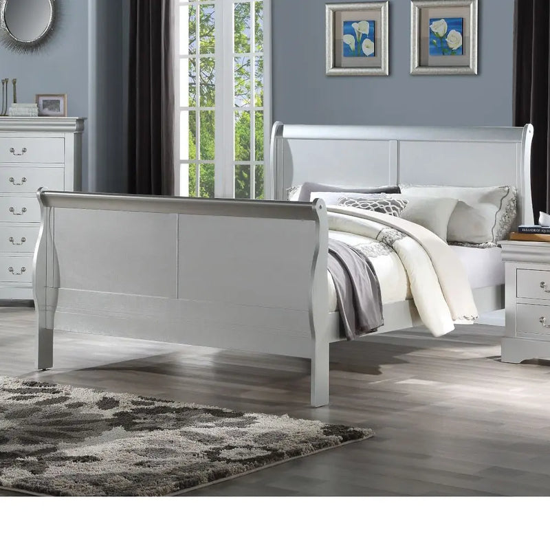 Araceli King Bed, Platinum iHome Studio