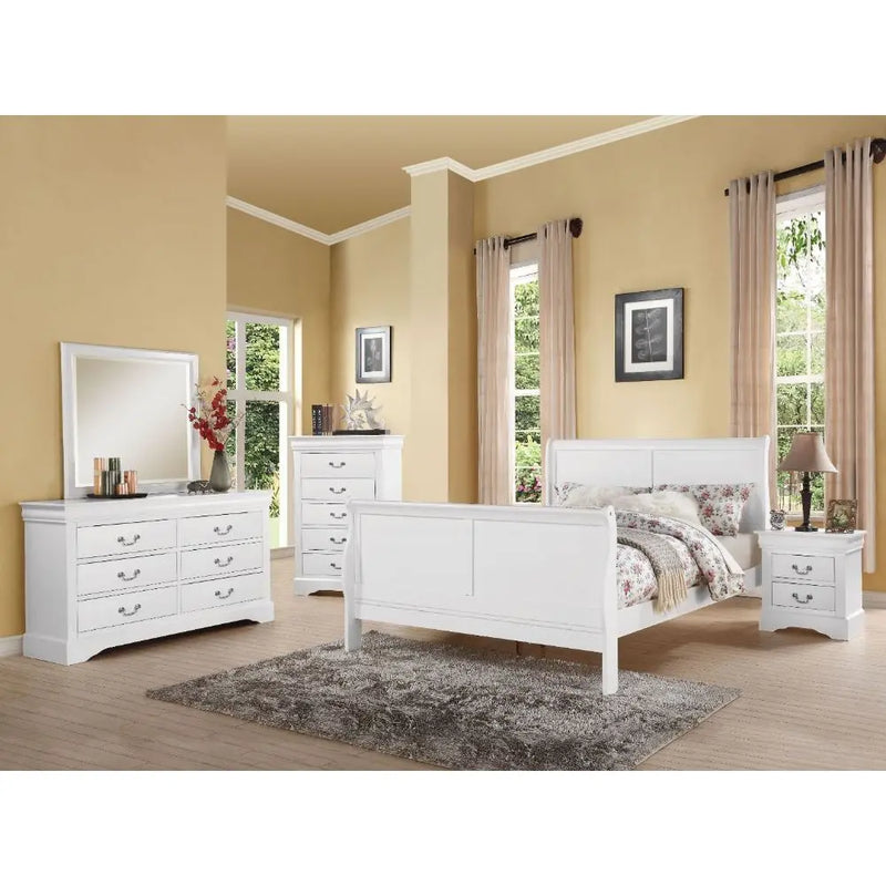 Araceli King Bed, White iHome Studio