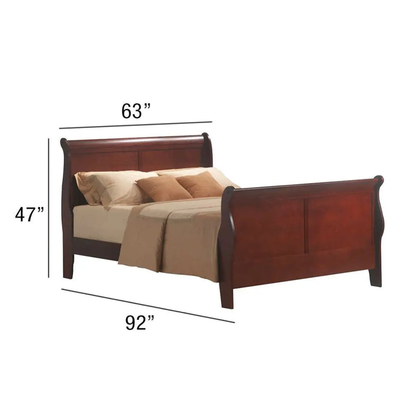 Araceli Queen Bed, Cherry iHome Studio