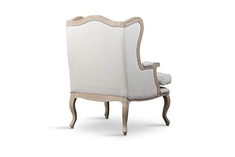 Auvergne Wood Traditional French Accent Chair iHome Studio