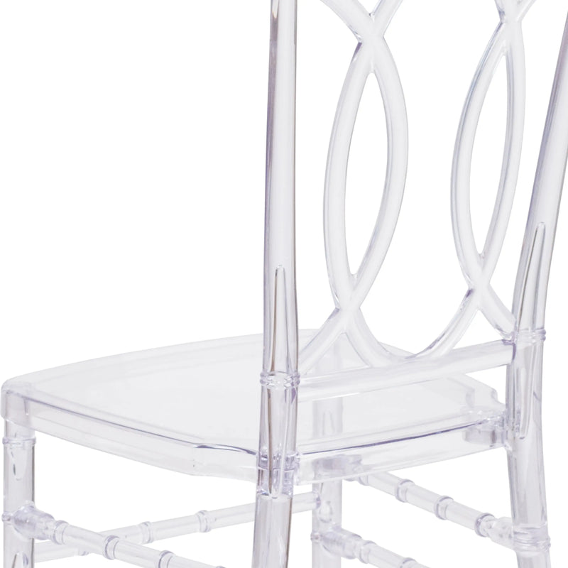 Bernie Crystal Ice Stacking Chair with Designer Back - Event Chair iHome Studio
