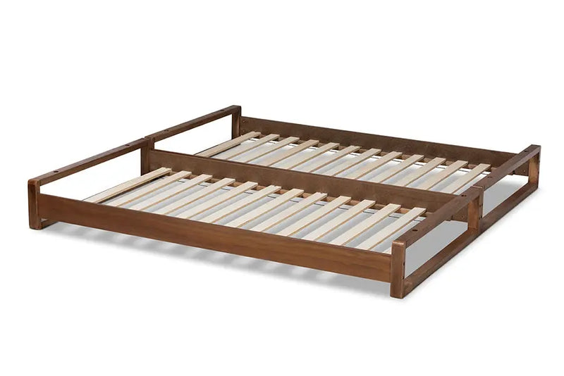 Betty Walnut Wood Expandable Bed Frame (Twin to King) iHome Studio