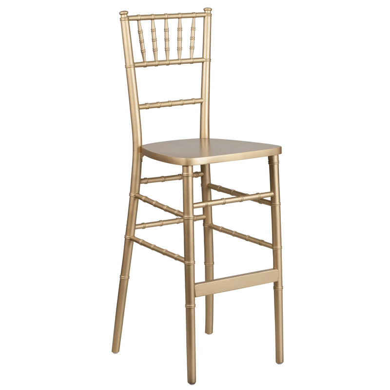 Boston Gold Wood Chiavari Barstool iHome Studio