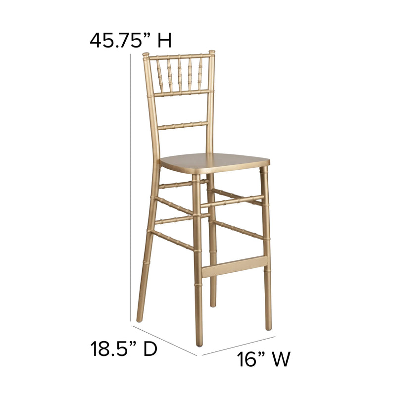 Boston Gold Wood Chiavari Barstool iHome Studio