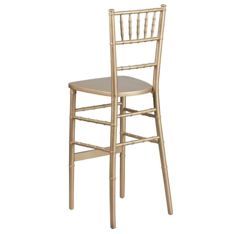 Boston Gold Wood Chiavari Barstool iHome Studio