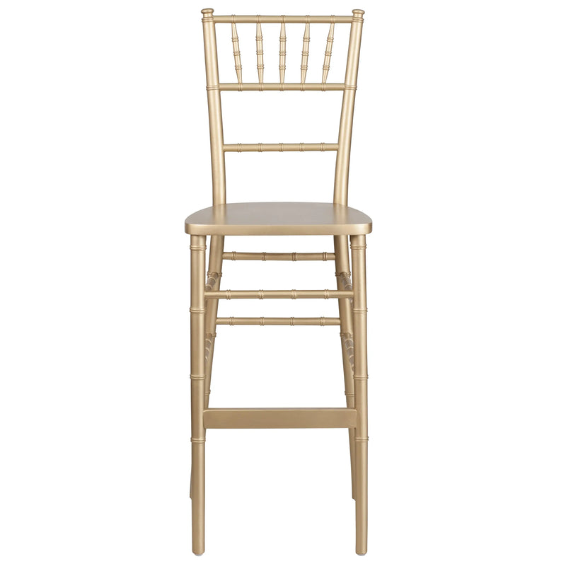 Boston Gold Wood Chiavari Barstool iHome Studio