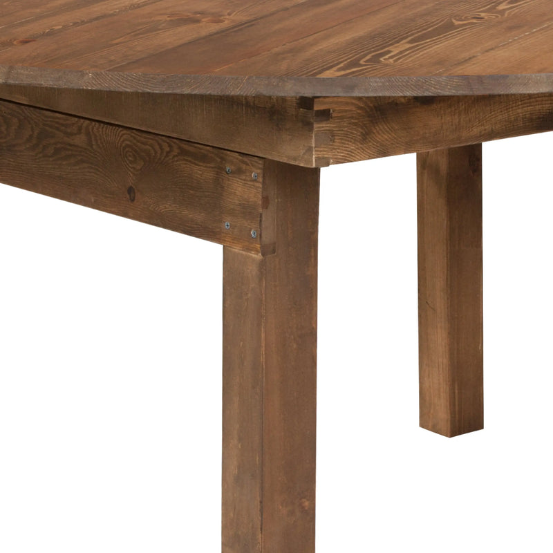 Boston Round Dining Table Farm Inspired, Rustic & Antique Pine Dining Room Table iHome Studio