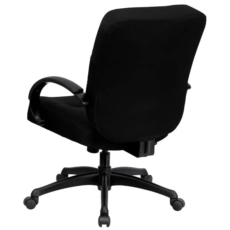 Boswell Big & Tall Black Fabric Executive Swivel Chair w/Arms iHome Studio