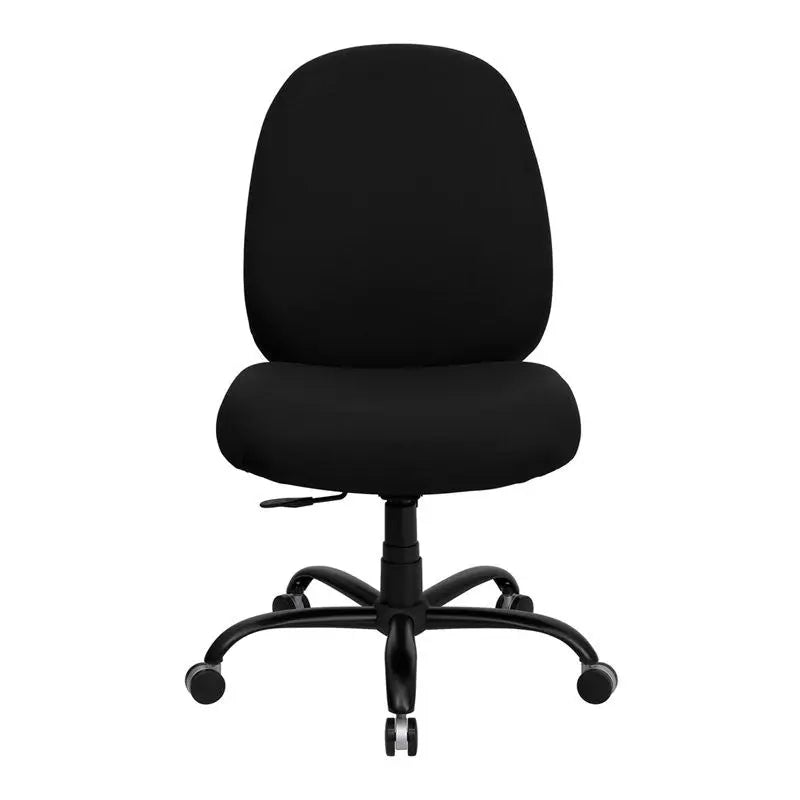 Boswell Big & Tall Black Fabric Modern Executive Swivel Chair iHome Studio
