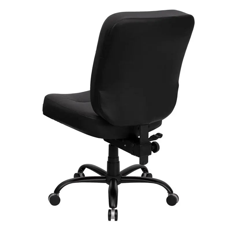 Boswell Big & Tall Black Leather Executive Swivel Chair iHome Studio