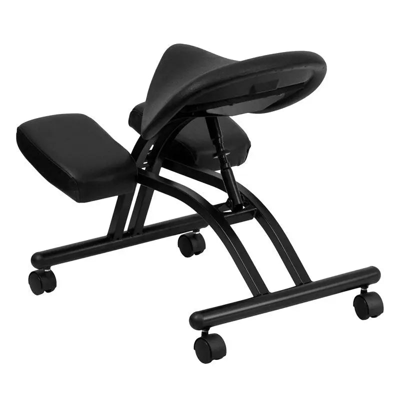 Boswell Ergonomic Kneeling Chair w/Black Saddle Seat iHome Studio