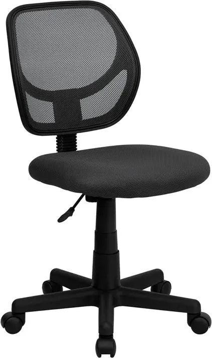Boswell Low-Back Gray Mesh Swivel Home/Office Task Chair iHome Studio