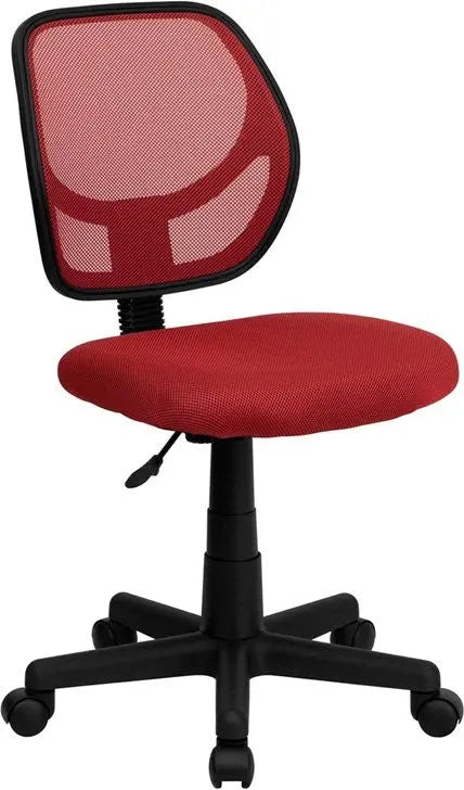 Boswell Low-Back Red Mesh Swivel Home/Office Task Chair iHome Studio
