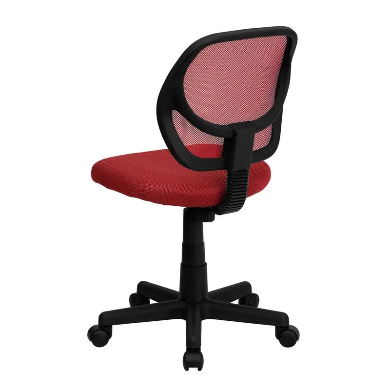 Boswell Low-Back Red Mesh Swivel Home/Office Task Chair iHome Studio