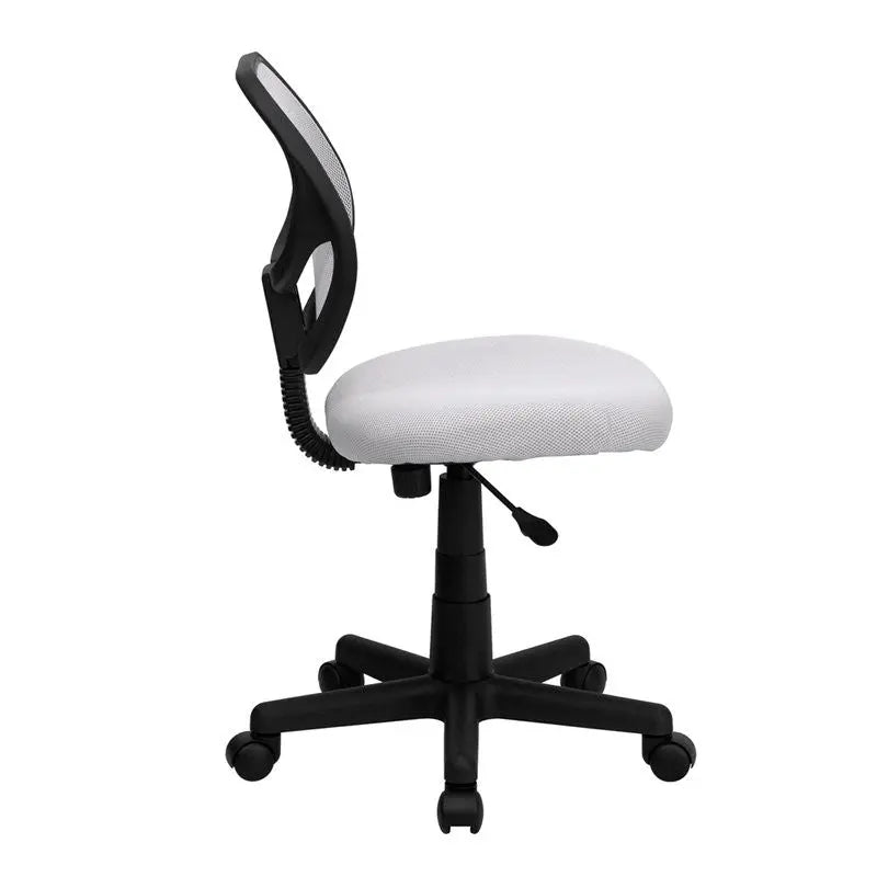 Boswell Low-Back White Mesh Swivel Home/Office Task Chair iHome Studio