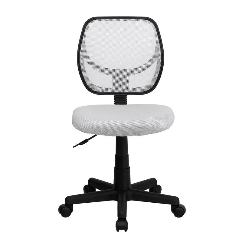 Boswell Low-Back White Mesh Swivel Home/Office Task Chair iHome Studio