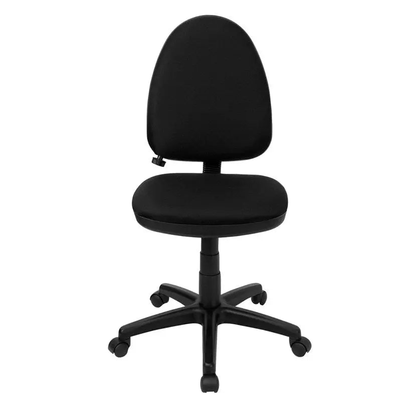 Boswell Mid-Back Black Fabric Swivel Home/Office Task Chair w/Adj Lumbar Support iHome Studio