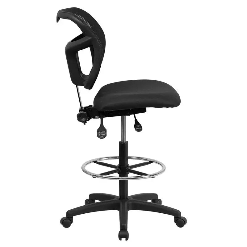 Boswell Mid-Back Black Mesh Office Professional Drafting Chair iHome Studio