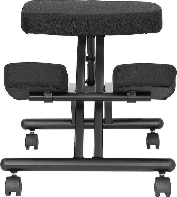 Boswell Portable Ergonomic Kneeling Chair in Black Fabric iHome Studio