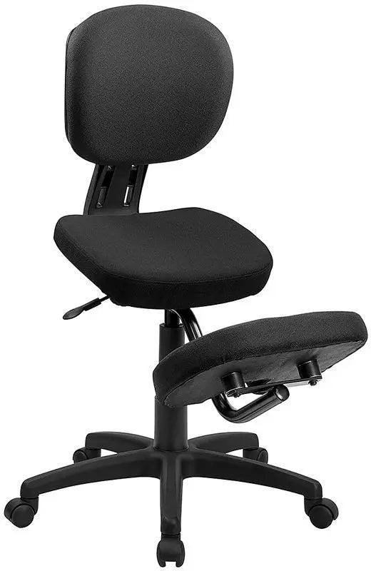 Boswell Portable Ergonomic Kneeling Posture Home/Office Task Chair, Black Fabric iHome Studio