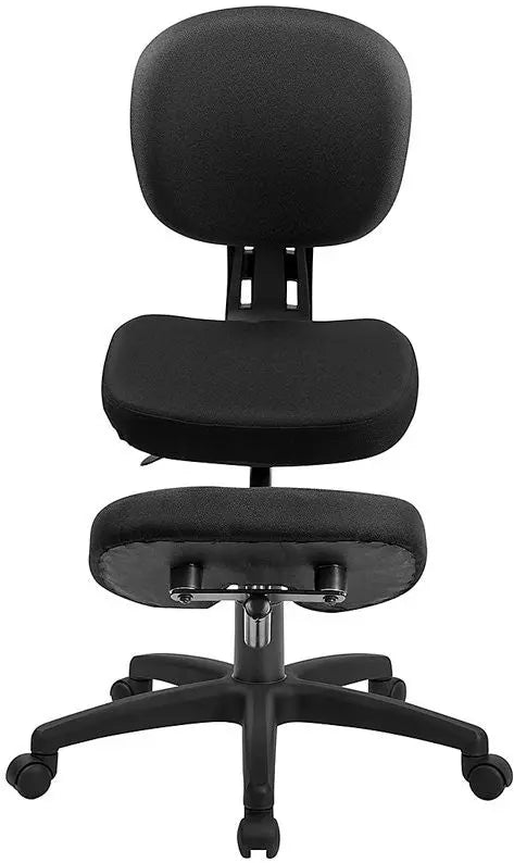Boswell Portable Ergonomic Kneeling Posture Home/Office Task Chair, Black Fabric iHome Studio