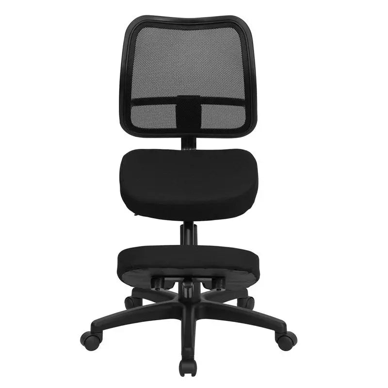Boswell Portable Ergonomic Kneeling Swivel Home/Office Task Chair, Black Mesh iHome Studio