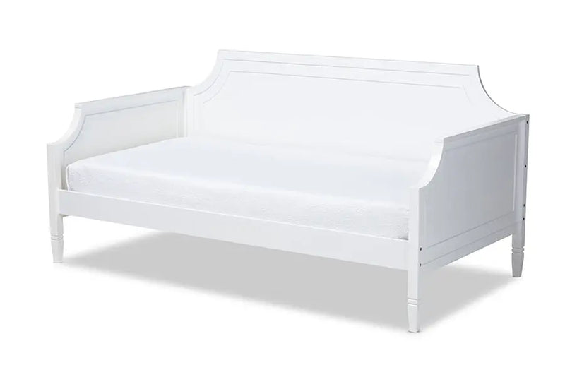 Brady White Finished Wood Twin Size Daybed iHome Studio