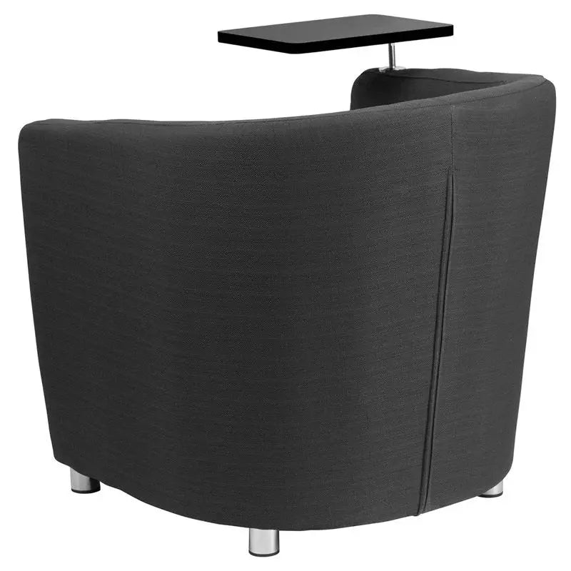 Brielle Charcoal Gray Fabric Office Reception/Guest Chair w/Tablet Arm, Storage iHome Studio