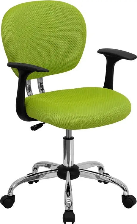 Brielle Mid-Back Apple Green Mesh Swivel Home/Office Task Chair w/Arms iHome Studio