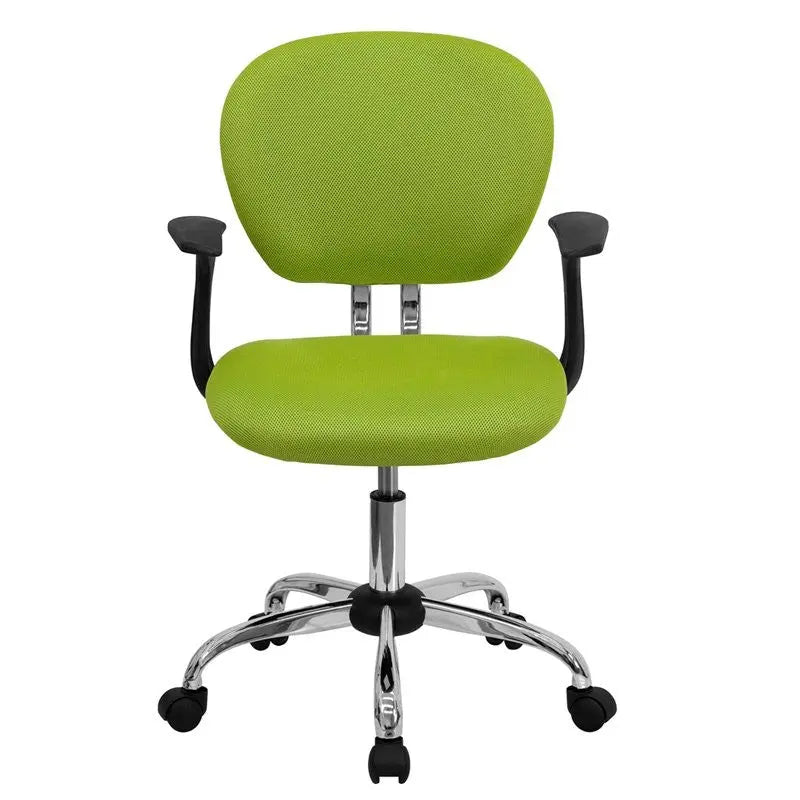 Brielle Mid-Back Apple Green Mesh Swivel Home/Office Task Chair w/Arms iHome Studio