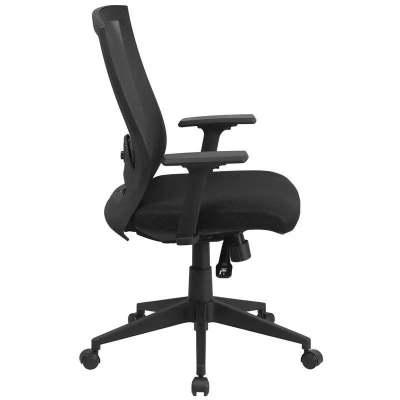 Brielle Mid-Back Black Mesh Executive Swivel Chair w/Paddle Control, Tilt iHome Studio