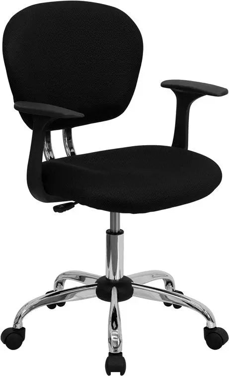 Brielle Mid-Back Black Mesh Swivel Home/Office Task Chair w/Arms iHome Studio