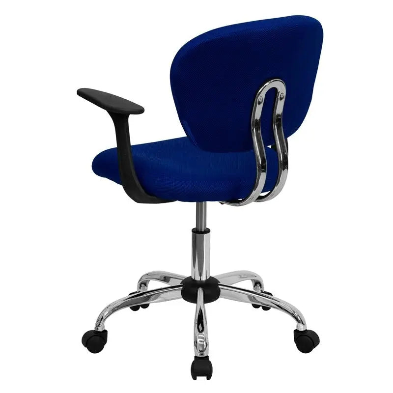 Brielle Mid-Back Blue Mesh Swivel Home/Office Task Chair w/Arms iHome Studio
