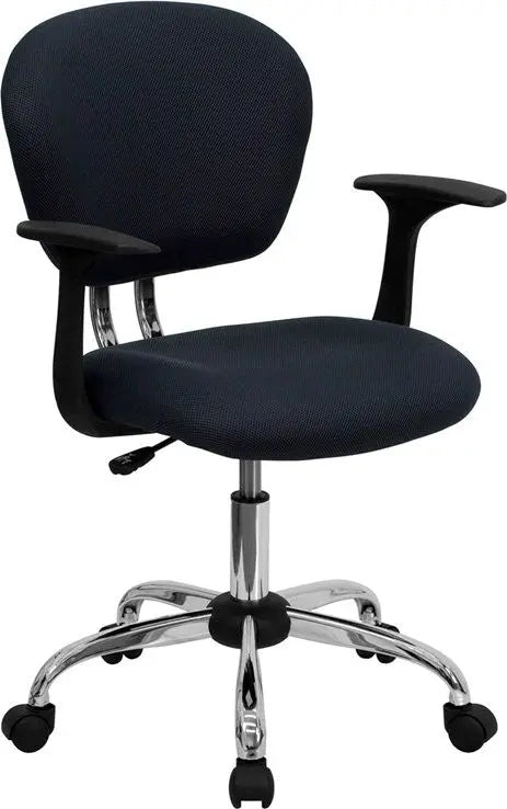 Brielle Mid-Back Gray Mesh Swivel Home/Office Task Chair w/Arms iHome Studio