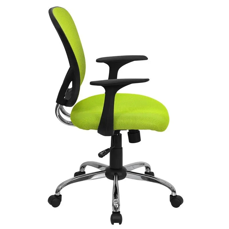Brielle Mid-Back Green Mesh Swivel Home/Office Task Chair w/Arms iHome Studio