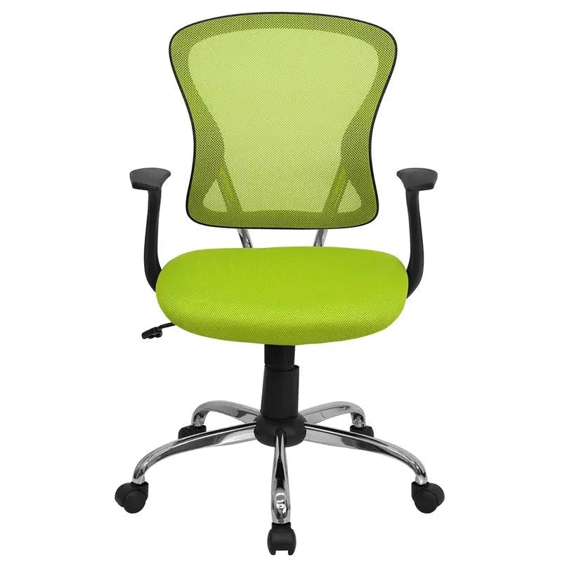 Brielle Mid-Back Green Mesh Swivel Home/Office Task Chair w/Arms iHome Studio