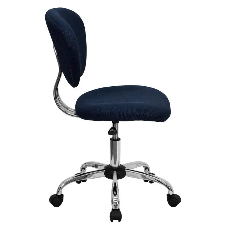 Brielle Mid-Back Navy Mesh Swivel Home/Office Task Chair iHome Studio