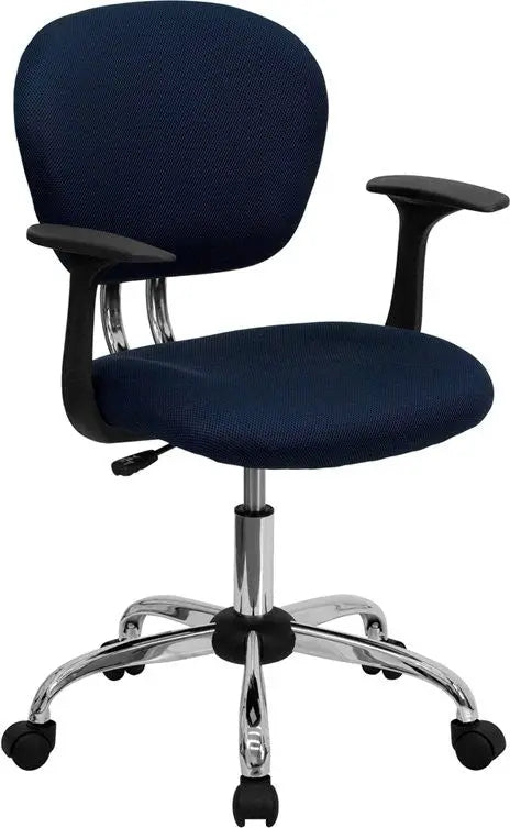 Brielle Mid-Back Navy Mesh Swivel Home/Office Task Chair w/Arms iHome Studio